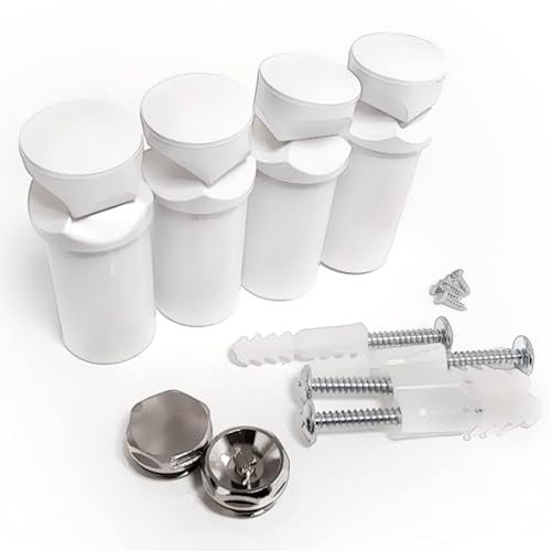 Accesorios para radiador, toallero, soportes universales cromados, blancos, negros, válvulas de radiador (soportes blancos con enchufes)