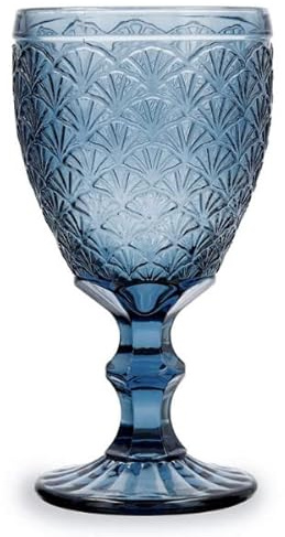 Bidasoa Lot de 6 verres en verre 30 cl Bleu Pour vin ou eau