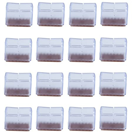 FEEIMOL 16 Pièces Silicone Chaise Casquettes Patins, Pieds de Chaise, Protection Pied de Chaise, Casquettes pour Pieds de Meubles,Carré (55-65mm)