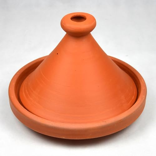 L'ORIENT Marokkanische Tajine, Tontopf Ø 30cm, Schmortopf Unglasiert, für 4-5 Personen, original aus Marokko, Tajine Topf