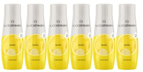 Sodastream Lot de 6 Concentrés Tonic pour Machine à Eau Pétillante et Soda | Préparez jusqu'à 9 Litres de Tonic en Quelques Secondes, 440ml