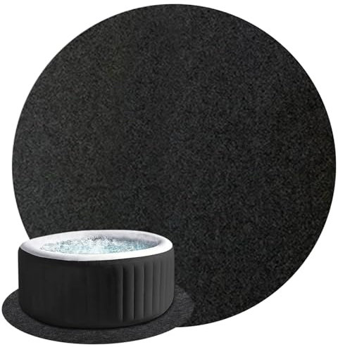 NASSMOSSE Baignoire à remous 13 Pieds Rond Baignoire Coussin Lavable sous Le Tapis de Piscine Tapis Gonflable Tapis d'eau Portable de la Piscine Portable