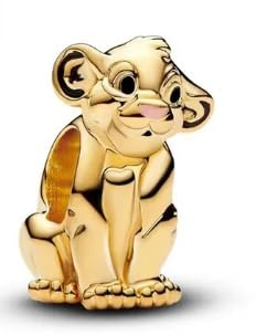 The Charmery Lion Simba Charm 925 Silver Charm Compatible with Pandora Charms, Trollbeads, Chamilia, Biagi and Many Other UK Charm Bracelets.