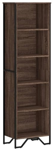 vidaXL Libreria Rovere Marrone 50x31x169 cm in Legno Multistrato, Mobile portaoggetti, Mobile Porta Libri, Organizer, Mobile di conservazione