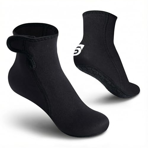 Summshall Enfants Chaussettes Neoprene, 3MM Chaussette de Plongée pour Garçons Filles Surf Snorkel Chaussettes en néoprène pour Les Sports Aquatiques