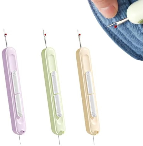 3 unidades 2 en 1 enhebrador de agujas y separador de costuras, ayuda para enhebrar agujas de coser, desenhebrador de costuras, enhebrador para agujas, enhebrador de agujas para coser a mano y