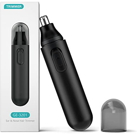 TagliaPeli Naso e Orecchie Professionale Indolore,Rasoio Elettrico Tagliapeli per Testa Impermeabile,Funzionamento a Batteria,per uomini e donne