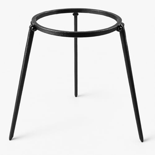 Barbacoa de tres patas, diámetro de 32 cm, accesorios para chimenea, cocina exterior, brasero, trípode – negro