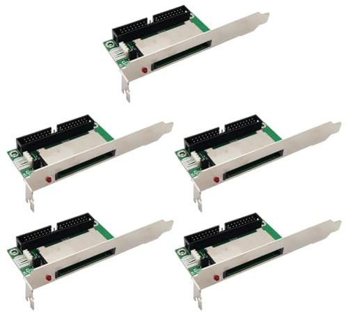 Ujjdwiurgh kompakt flashkort 3,5 IDE konverteringsadapter 40-stift till IDE-adapter Pci-fäste bakpanel 5 st