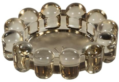 Alice Lane Home Collection Original Smoky Glass Large Bubble Candle Dish