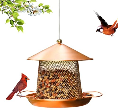 Holdes Mangeoires à Oiseaux pour Extérieur - Modèle Suspendu et Imperméable | Station De Nourriture Pour Oiseaux D'Extérieur - pour Jardin Balcon Terrasse Parc Rouges-Gorges Moineaux Canaris Perruches