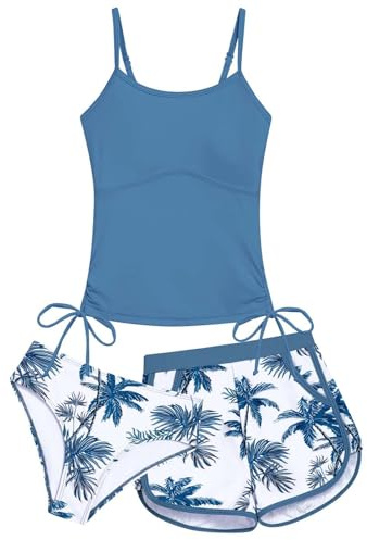 Maillot de Bain Fille 16 Ans Ensemble Bikini Ado 3 Pieces Manches Longues Pareo Enfant Natation Jupe Assortie Plage Piscine Vacances Été Vêtement Aquatique Solaire Confortable Mode