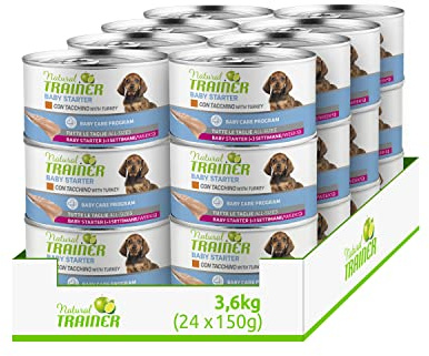 Natural Trainer All Size Baby Starter - Cibo Umido per Cani con Tacchino 24 x 140 g