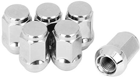 X AUTOHAUX 6 Uds M12x1.25 Cromado Abultada Bellota Rueda Orejeta Tuercas Antirrobo Cono Asiento para Coche