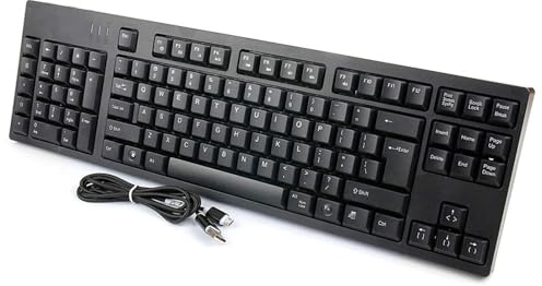 Vänsterhänt Tangentbord, USB-trådbundet Tangentbord med 2 USB-hubbar, 109 Nycklar Ergonomiskt Tangentbord, med Vänster Numeriska Tangentbord, för Hemmakontor
