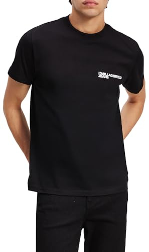 KARL LAGERFELD JEANS Hombre Slim Short Sleeve T-Shirt Negro XXL