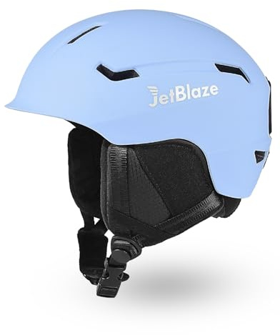 Jetblaze Casco Esquí Hombre Casco de Esquí Mujer Unisex Casco Snowboard Deportes de Nieve con Rejillas de VentilacióN Pc Shell EPS Core para Esquí Snowboard Casco de Nieve para Adultos Jóvenes