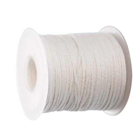 Mèches de Bougie Longues – Mèches de Fabrication de Bougies – Mèches en Coton pré-cirées pour Bougies | Mèches cirées Naturelles pour Bougies de soja, de Cire d’Abeille et de Paraffine, Fourniture