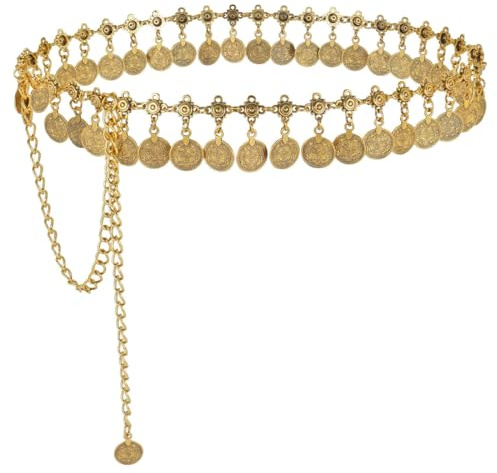 KIRZAX Cinturón de Cadena para Mujer,Cintura da Donna in Metallo, Moda Cintura A Catena,Regolabile Cintura Sottile In Vita Per Vestito Jeans,adatta per Abiti, Jeans, Maglioni, Stile