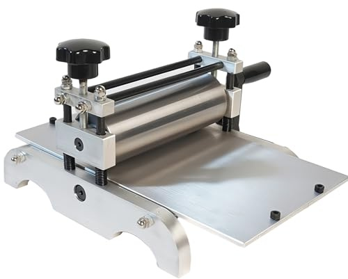 Prensa Manual para Grabado, Pequeña Máquina de Grabado de Acero con Mango, Altura Ajustable del Rodillo, Panel de 31×17 CM, Máquina de Impresión Plana