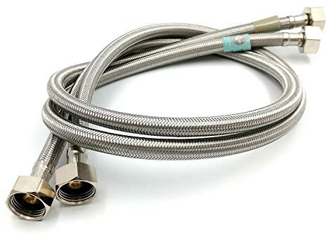 Coppia di raccordi flessibili per miscelatore monoblocco, per lavello da cucina, 1,27 x 1,27 cm, BSP (900 mm)