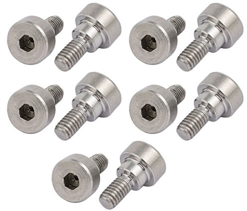uxcell 10pcs 304 Stainless Steel Hex Socket Shoulder Bolt 6mm Shoulder Dia 3mm Shoulder Length M4 Thread