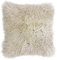 Riva Paoletti Mongolian Cushion Cover - Oatmeal Beige - 100% Natural Sheepskin Fur Fabric - Luxurious Suede Feel Reverse - 100% Wool - 40 x 40cm (16 x 16 inches) - Designed in the UK