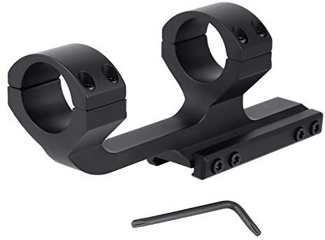 FOCUHUNTER Anneaux de Montage de Lunette Tactique avec goupille d'arrêt 30mm / 25.4mm Supports décalés à Profil Mince pour Rail Picatinny (25.4mm)