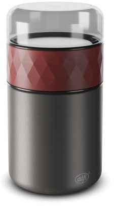 alfi ENDLESS FOOD MUG 500ml, med. red, Thermobehälter für Essen Edelstahl mit Snackpot, 3-teilig, Isolierbehälter auslaufsicher, hält 5 Std. warm, 10 Std. kalt, spülmaschinenfest, BPA-frei