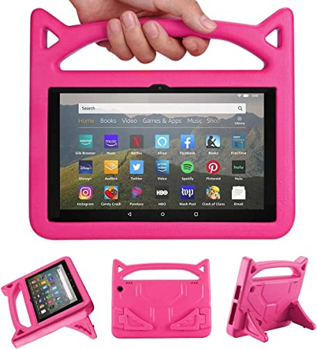 Fire HD 8 Tablet Case,Fire Tablet 8 Case,Amazon Fire HD 8 Tablet Case,Lightweight Kids Case with Handle Stand for Amazon Kindle Fire HD 8/8 Plus(12th/10th Generation,2022/2020 Release),Pink
