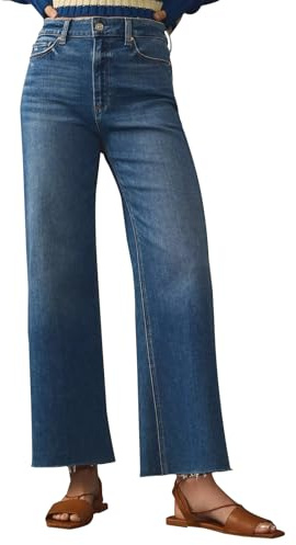 KUNMI Jeans for Women Wide Leg Baggy High Waist Boyfriends Straight Leg Stretchy Denim Pants Trendy Fall 2025