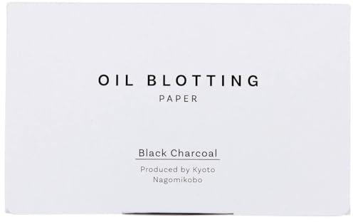 Oil Blotting Paper 100 Sheets,Pack of 1 – Natural Black Charcoal Facial Tissues with Premium Washi Japanese Paper, Portable Easy Dispensing, Made in Japan, Skin-Care & Makeup Essential