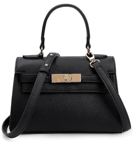 HiTotes Small Crossbody Bags for Women Vegan Leather Designer Handbag Women's Top-handle Bags Satchel Purse with Adjustable Strap for Daily Use