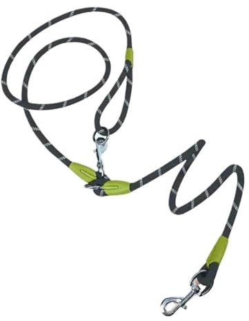 Compatibile con guinzaglio a Tracolla Riflettente a Mani libere, Multifunzionale, for Animali Domestici da Corsa(Black 250CM)