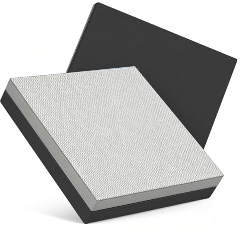 BOFITENG Lot de 2 coussins d'équilibre de 5 cm d'épaisseur - 40 x 33 cm - Antidérapant - En mousse souple - Équilibre amélioré pour l'entraînement de stabilité (gris noir)