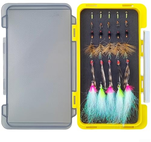 Set per pesca a mosca per trote e spigole, con esche ninfe bagnate asciutte, punte in acciaio al carbonio realizzate a mano per prestazioni costanti in acqua (TZ00330)