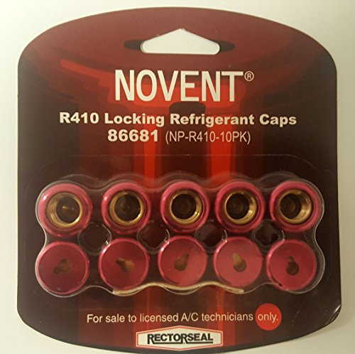 Rectorseal 86681 Novent R-410A 1/4 Thread Pink Cap (10 Pack) - Pink