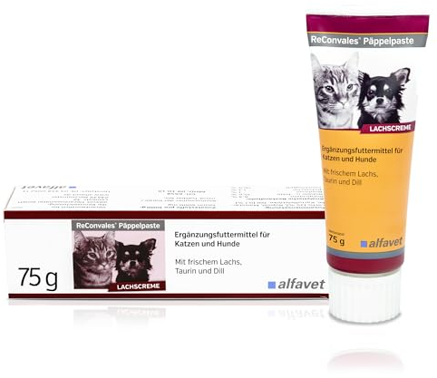 Alfavet ReConvales Päppelpaste Ergänzungsfuttermittel für kleine Hunde und Katzen, bei Untergewicht, Tube 75g