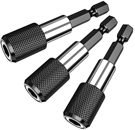 Mellbree 3 Stück magnetischer Bithalter, Schnellwechsel, 60 mm, 1/4, geeignet für Bohrmaschinen, Schraubendreher, Windschrauben usw. Akkuschrauber, Bohrmaschinen, Bithalter