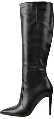 Only maker Bottes classiques en dentelle à talon aiguille pour femme, 40 EU