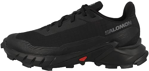 Salomon Alphacross 5 Herren Trail-Laufschuhe, Starker Grip, Anhaltender Komfort, Vielseitige Performance, Black, 45 1/3