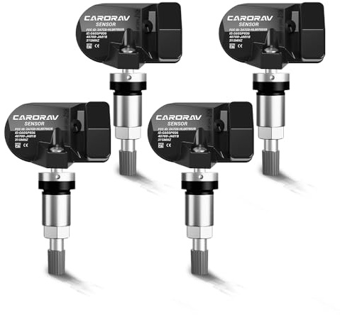 CARORAV 4-Pack Tire Pressure Monitoring System Sensor TPMS Compatible for Nissan Xterra Altima Versa Pathfinder Infiniti QX56 QX40, 315MHz TPMS Sensor Replaces 40700-JA01B 407001AA0B 40700JA01C