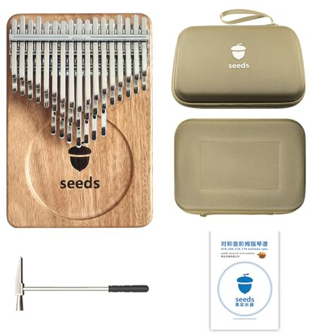 Seeds Kalimba 41 Keys, Professional Kalimba Thumb Piano C-Tuned, Chromatic Double-layered, Solid Wood Soundboard,Thumb Piano for Adults (seeds 41 key)