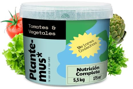 PLANTEMUS Engrais pour Tomates et Légumes, Récoltes Abondantes de Tomates, Fruits, Fraises, Agrumes et Oliviers, Granulé à Nutrition Complète, 5 KG