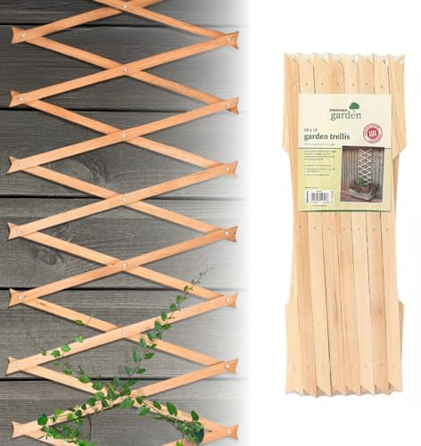 Garden Mile Traliccio da giardino in legno da 1,8 x 0,3 m, resistente, espandibile, per piante rampicanti, supporto per piante rampicanti, ideale per recinzioni, pareti, capannoni, piante rampicanti