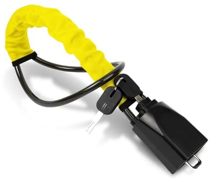 FKSWJZXD Steering Wheel Lock for Volvo XC40 2019-2022 2023 2024 2025, Quick Installation, High-Visibility Yellow Deterrent, Antitheft Locking Devices,A