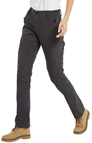 FLYGAGA Damen Outdoorhose Softshellhose Wanderhose Gefüttert Fleece Warm Wasserdicht Winddicht Thermohose Winterhose Skihose Snowboardhose Trekkinghose Funktionshose Herbst Winter