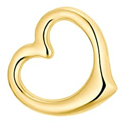 Amor Motivanhänger Damen Anhänger, 1,3 cm, Gold, Herz, Kommt in Schmuck Geschenk Box, 9038718