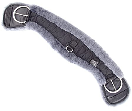 Merauno® Sottopancia in lana d'agnello Western Moon in lana di agnello merino di qualità speciale anatomica concava per una migliore resistenza allo scivolamento
