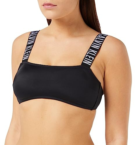 Calvin Klein Mujer Parte Superior de Bikini Bandeau con Relleno, Negro (PVH Black), M
